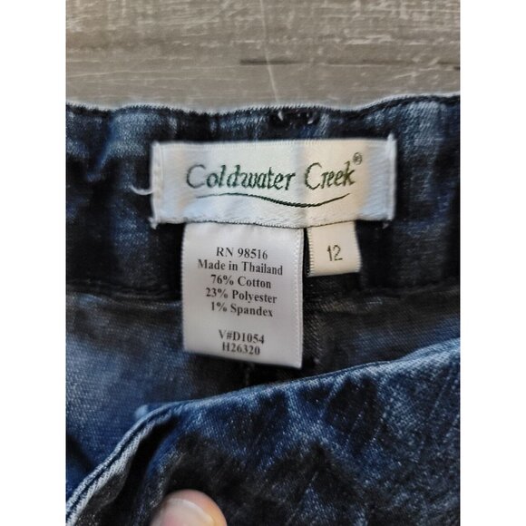 Coldwater Creek Women’s Blue Jeans Size 12 Dark Wash 2 Pockets - Picture 4 of 8